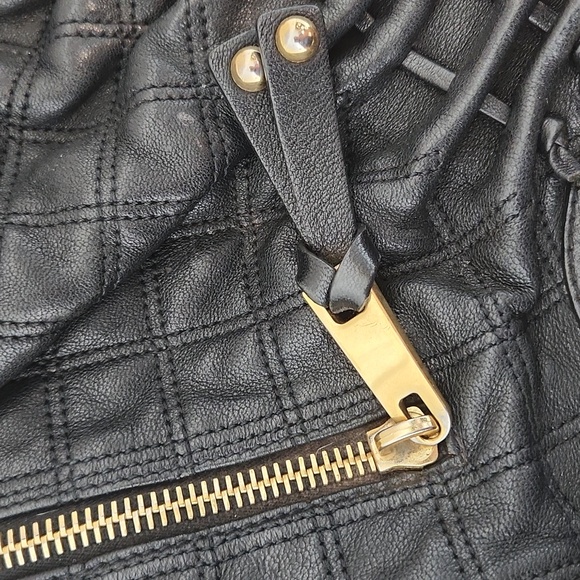 Marc Jacobs quilted leather small Cecilia bag purse black gold chain hardware - Picture 14 of 16
